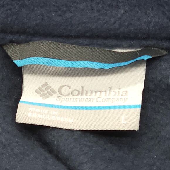 Columbia Jacket Mens Large Navy Blue Full Zip Fleece Outdoors Steens Mountain - Picture 7 of 12